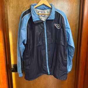 Vintage Logo Official NFL Apparel Tennessee Titans Full Zip Windbreaker L